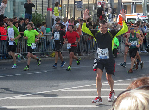 Marathon-Läufer am Potsdamer Platz