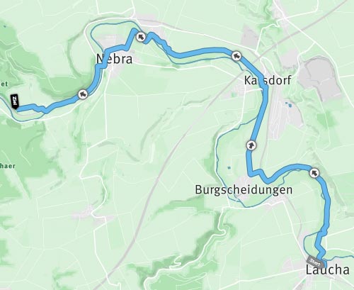 Himmelswegelauf-Halbmarathon 2016 – Strecke von Laucha an der Unstrut zur Arche Nebra