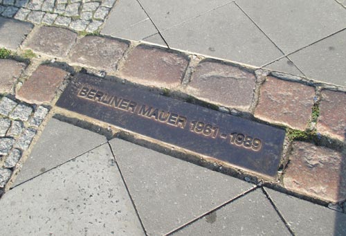 Markierung Berliner Mauer 1961-1989